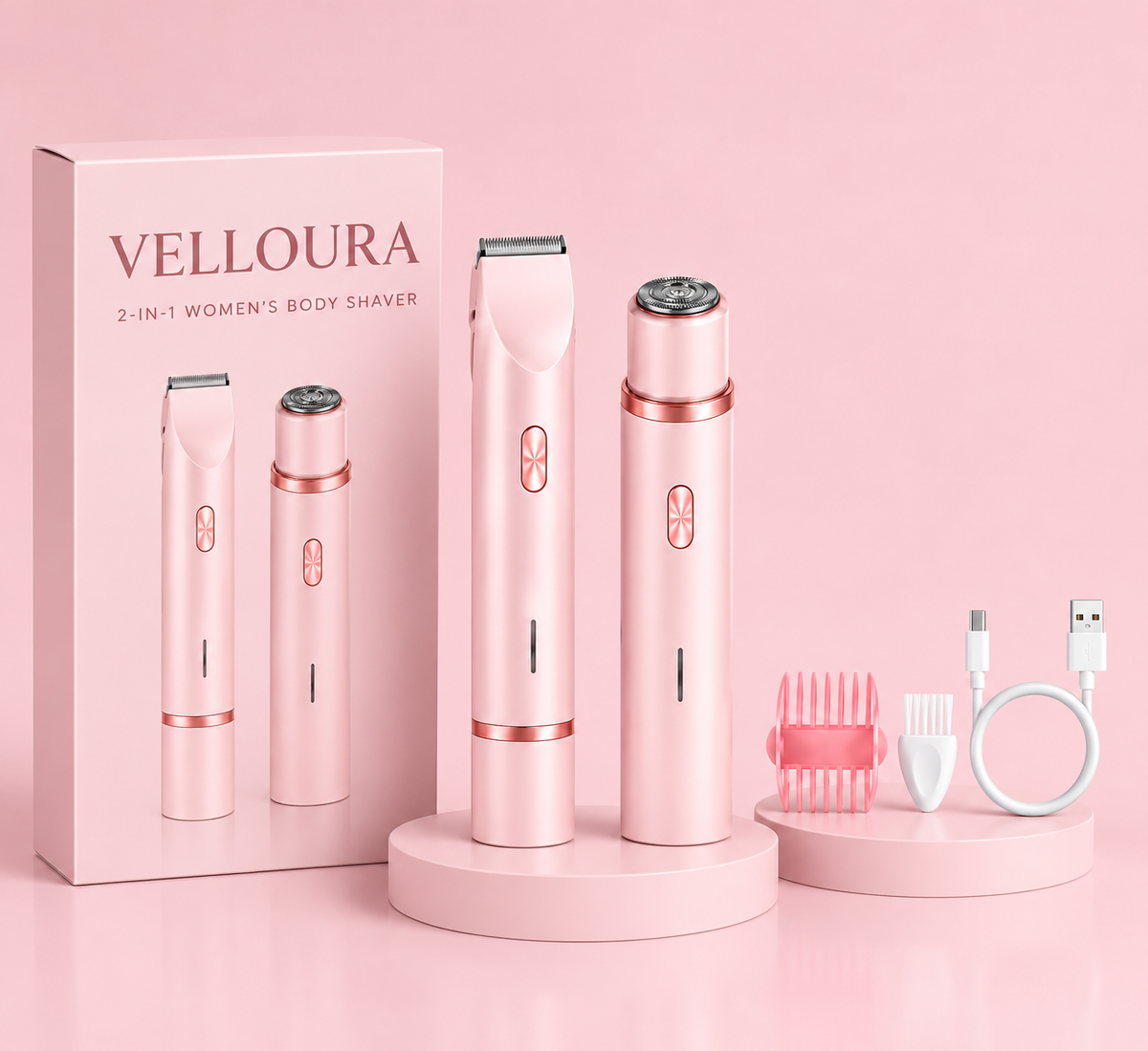 VELLOURA 2-in-1 Body Shaver